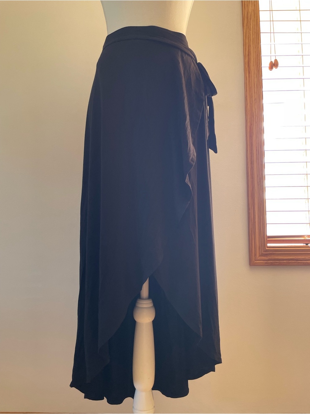NEW Summer High-Low Wrap Skirt Black a new day Women’s Medium